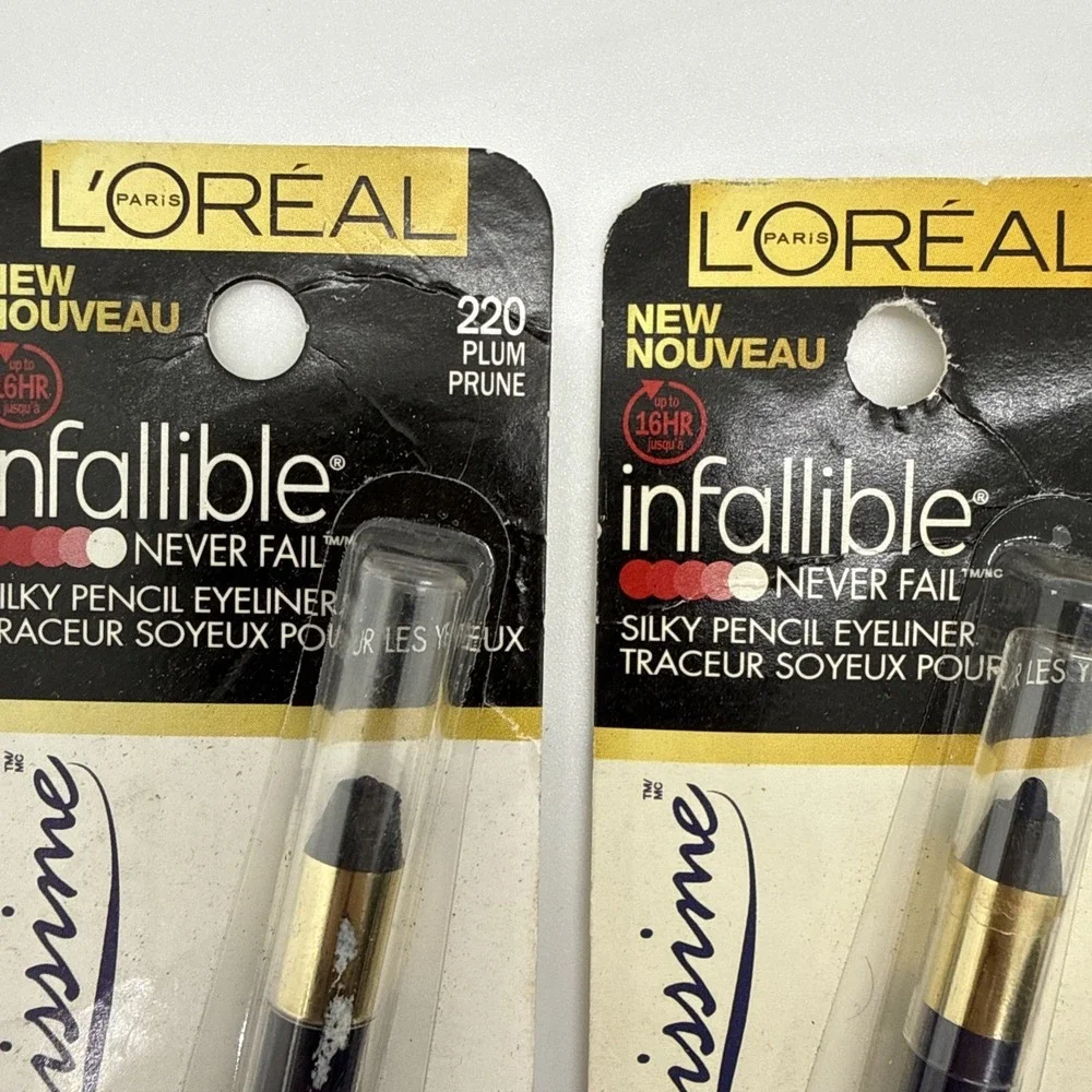 Lot X 3 Loreal Infallible Never Fail Silkissime 220 Plum Prune Eyeliner